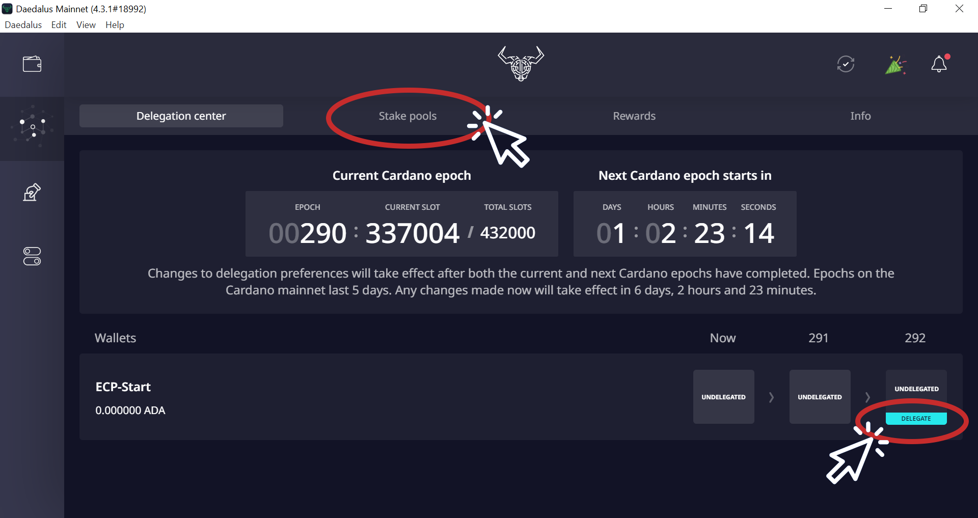 Delegate ADA to ECP Pool using Yoroi